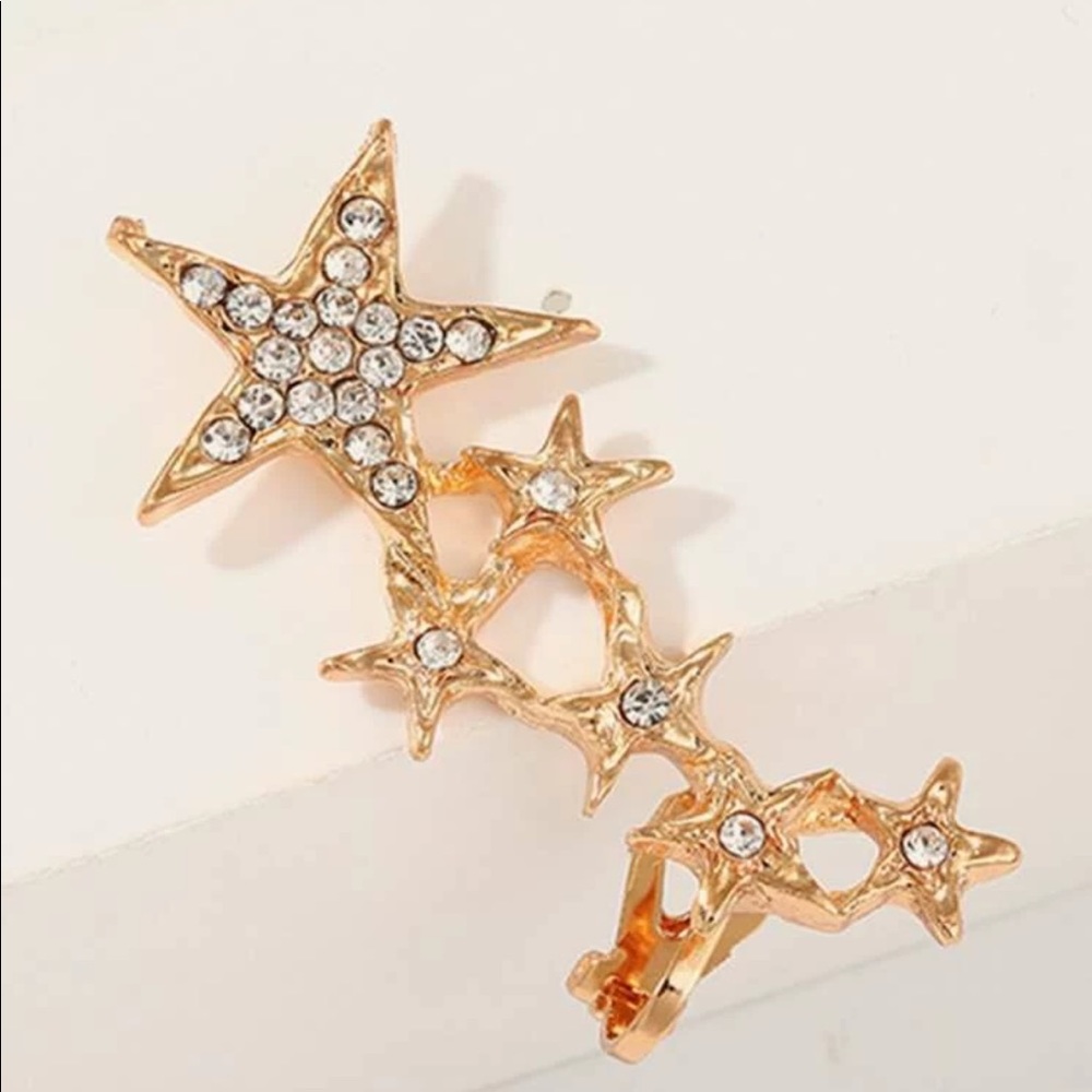 • Ella • Star Earring Climber Cuff  1 Pc - Picture 3 of 4